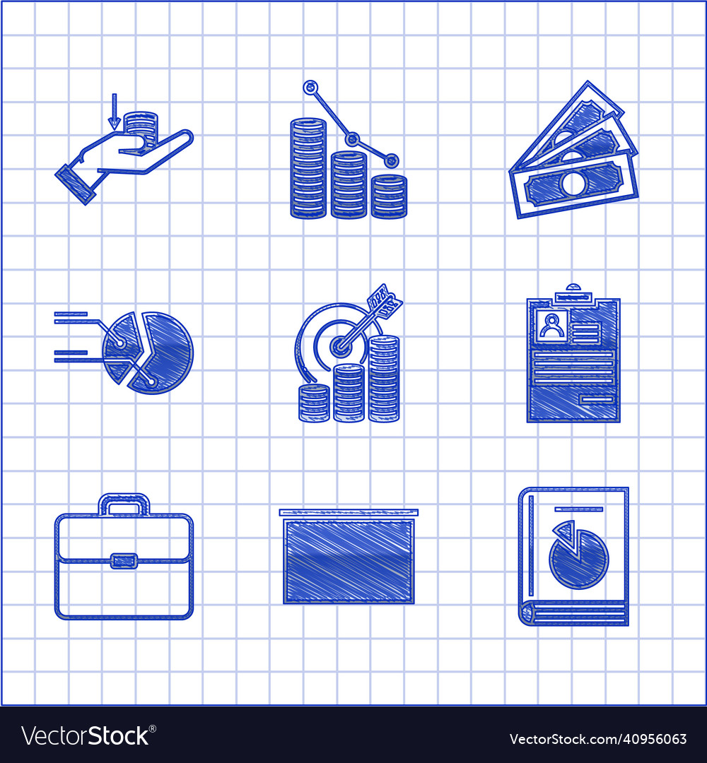 Set target with coin symbol chalkboard user vector image Set target with coin symbol chalkboard user