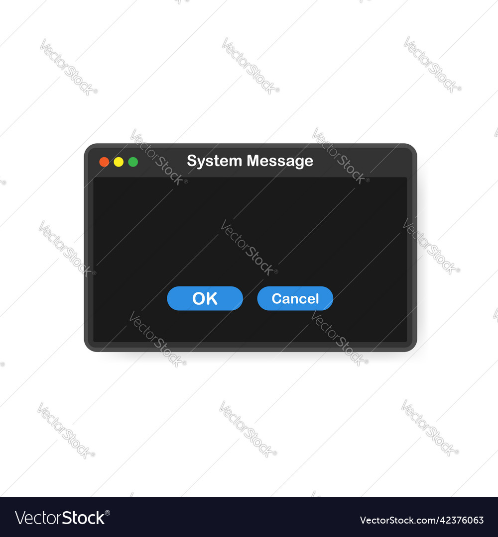System error icon failure pc interface vector image System error icon failure pc interface