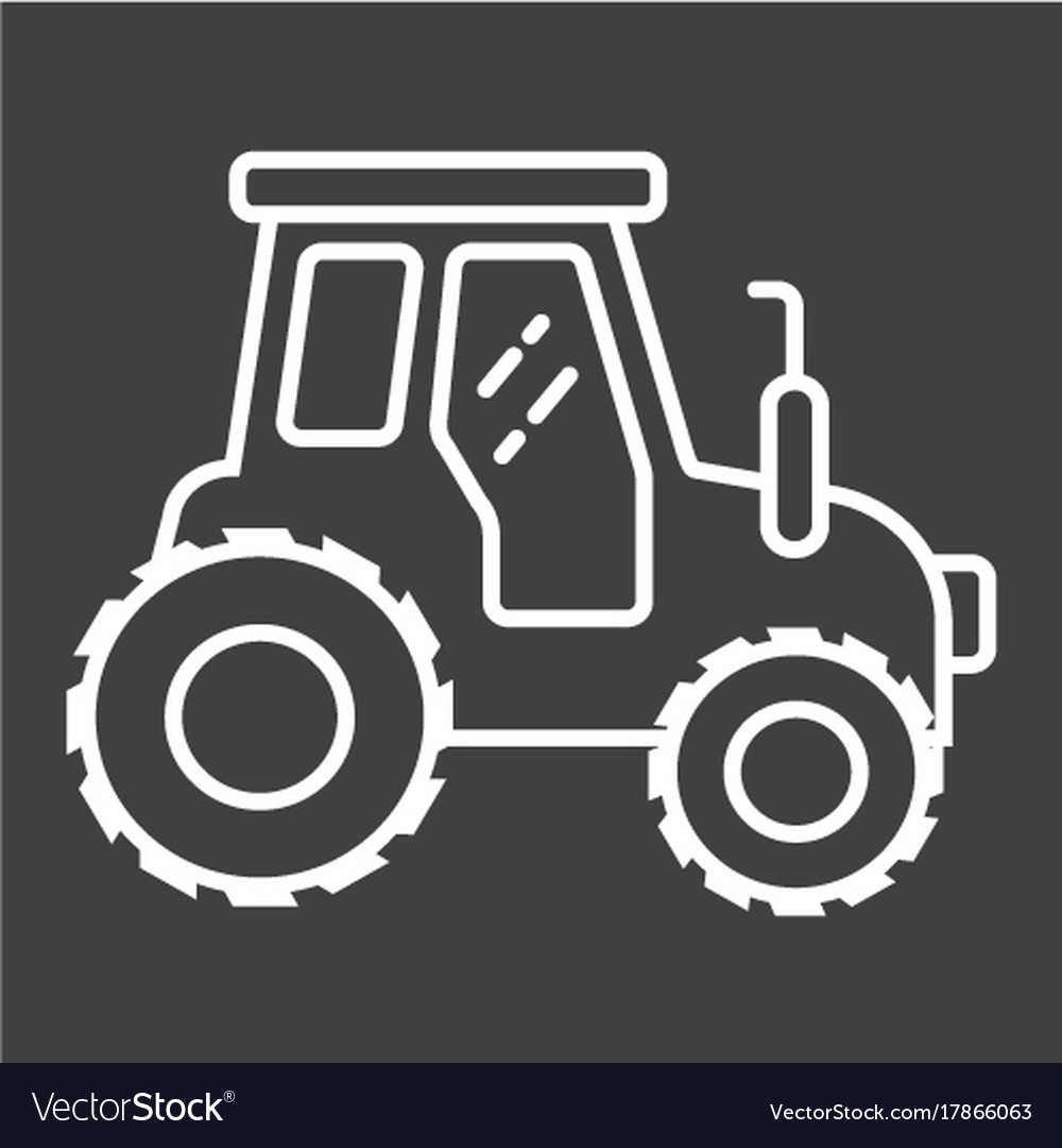 Traktor Linie Icon Transport und Fahrzeug