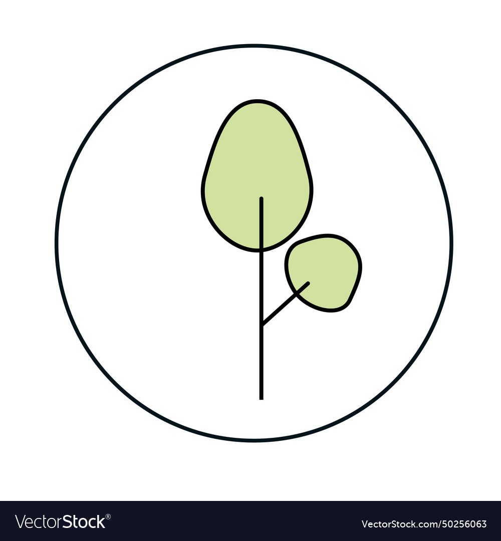 Tree linear color icon