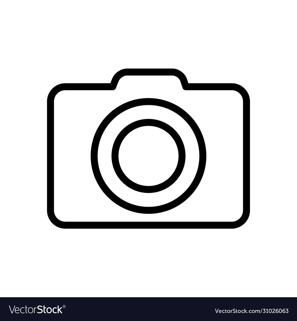 User interface concept camera icon line style