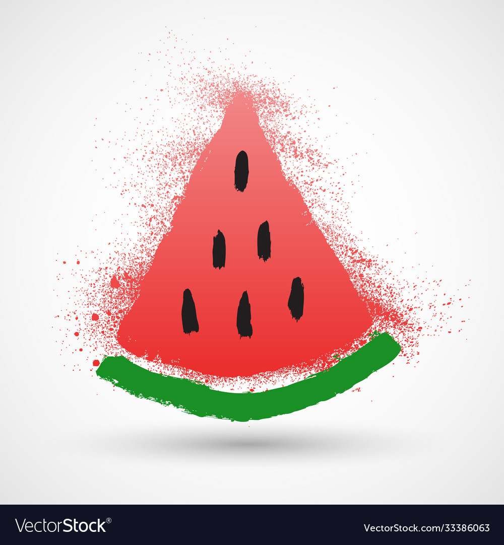 Watermelon grunge icon