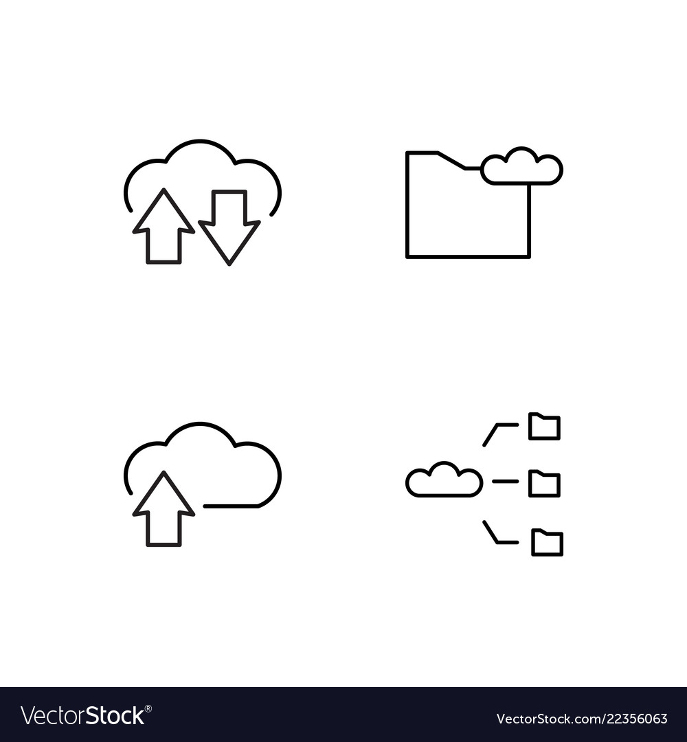 Web simple outlined icons set
