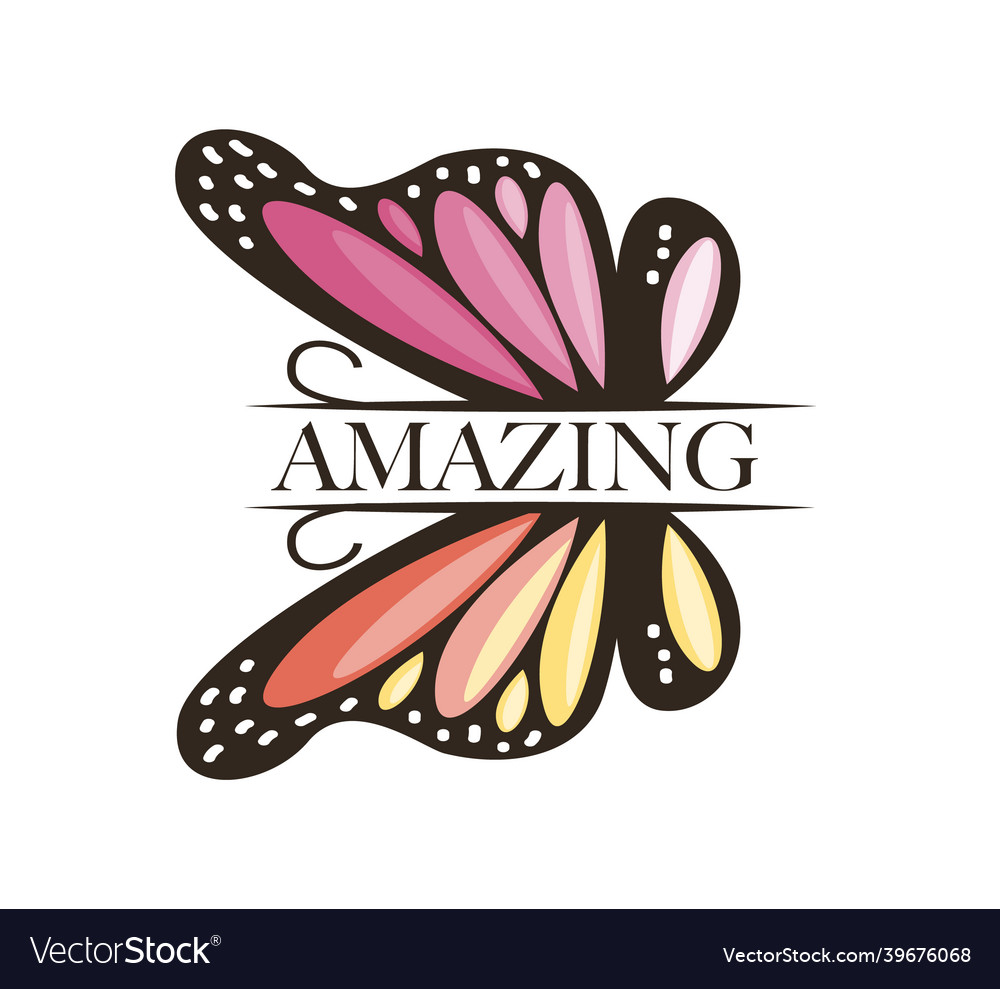 Amazing text and pink butterfly