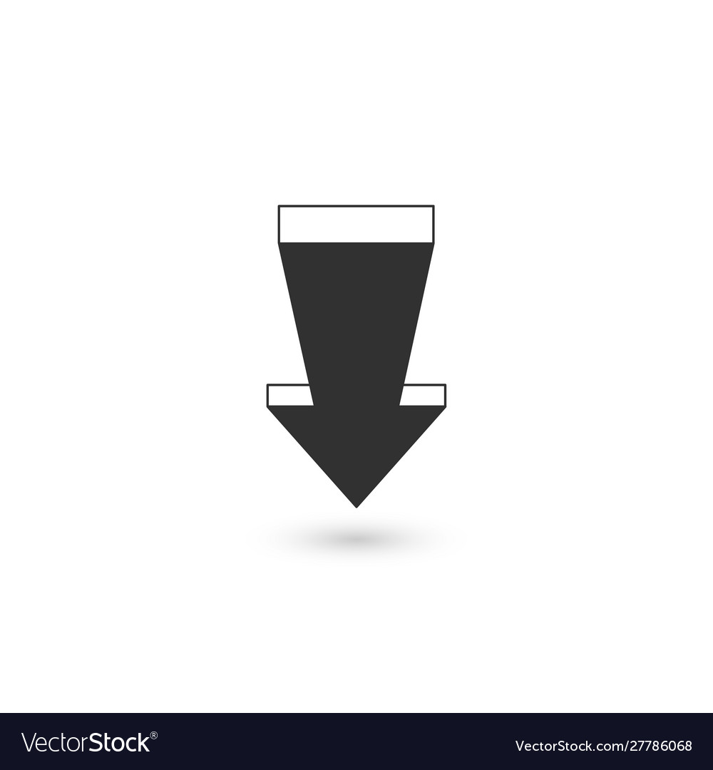 Arrow 3d button icon set bleack color on white vector image Arrow 3d button icon set bleack color on white
