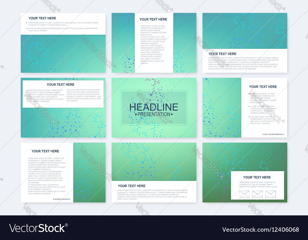 Big set of templates for presentation