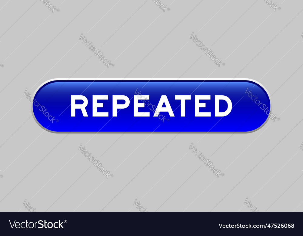 Blue color capsule shape button with word vector image Blue color capsule shape button with word