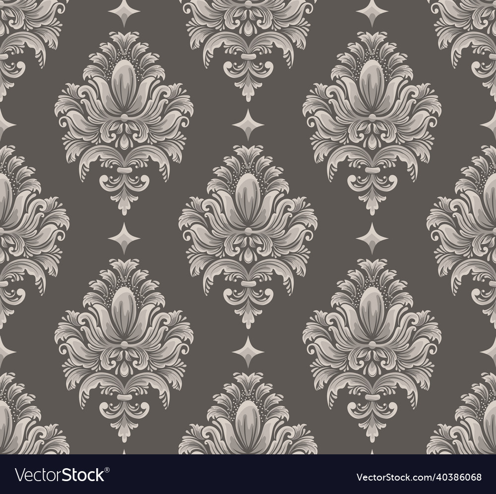 Damask seamless pattern element floral Vector Image Damask seamless pattern element floral