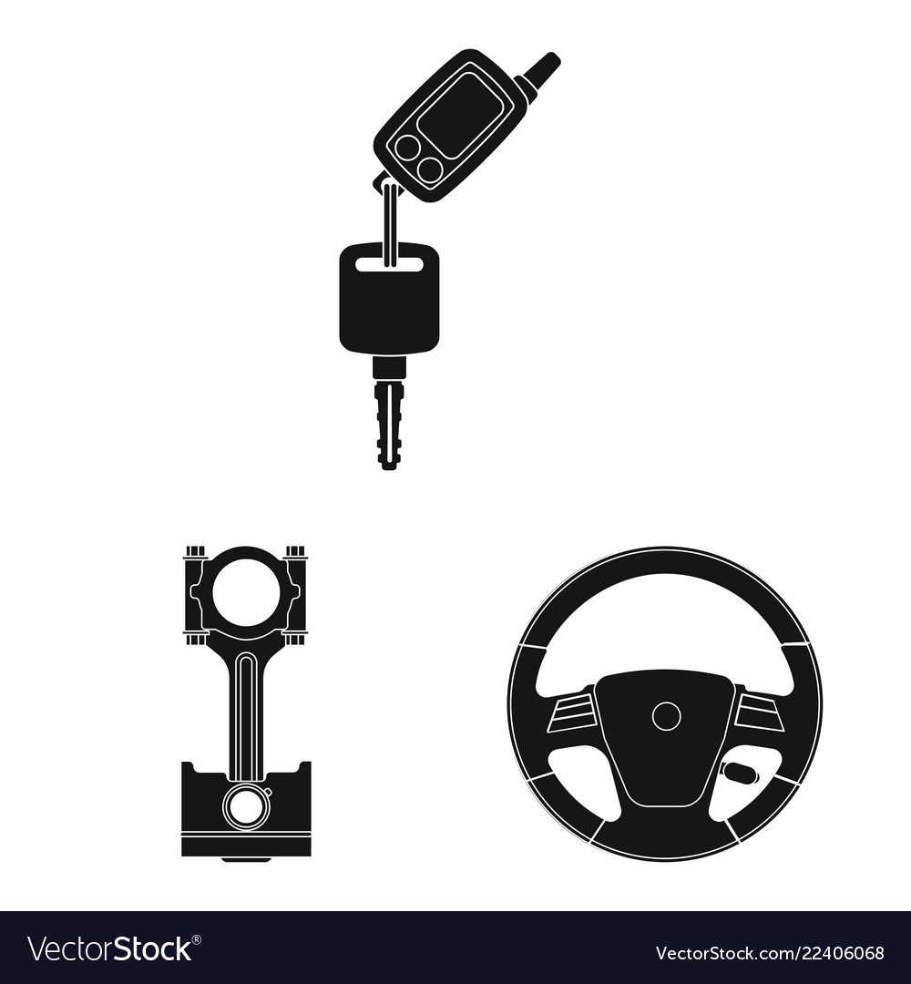 Design of auto and part sign set vector image Design of auto and part sign set