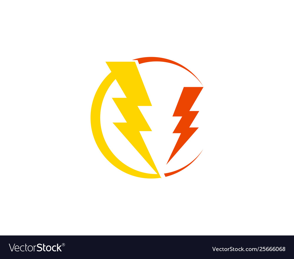 Flash power thunderbolt icons Royalty Free Vector Image