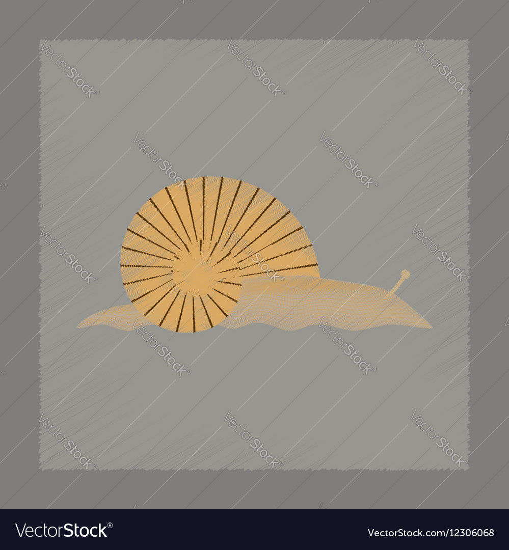 Flat shading style snail