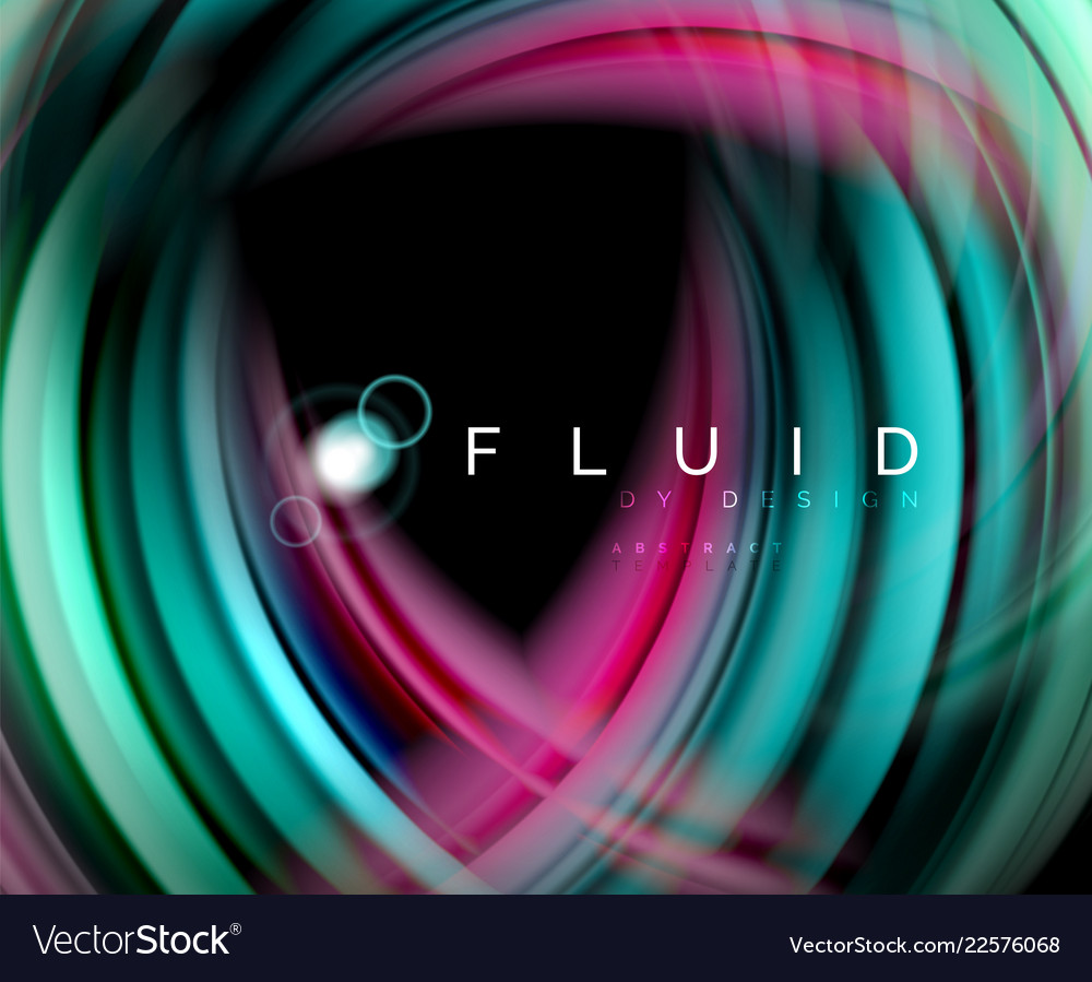 Fluid smooth wave abstract background flowing Vector Image Fluid smooth wave abstract background flowing