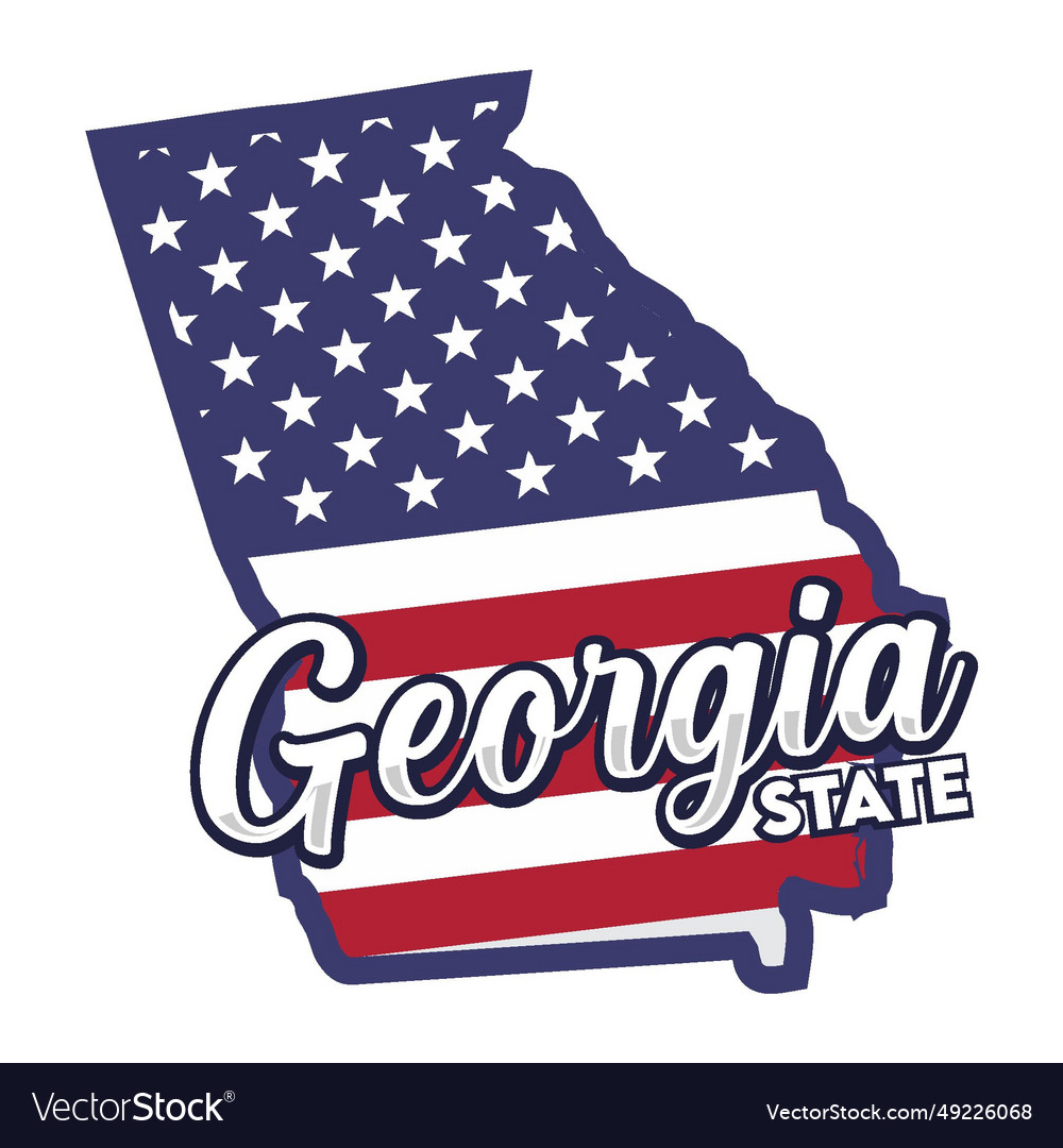 Georgia state united states of america Royalty Free Vector