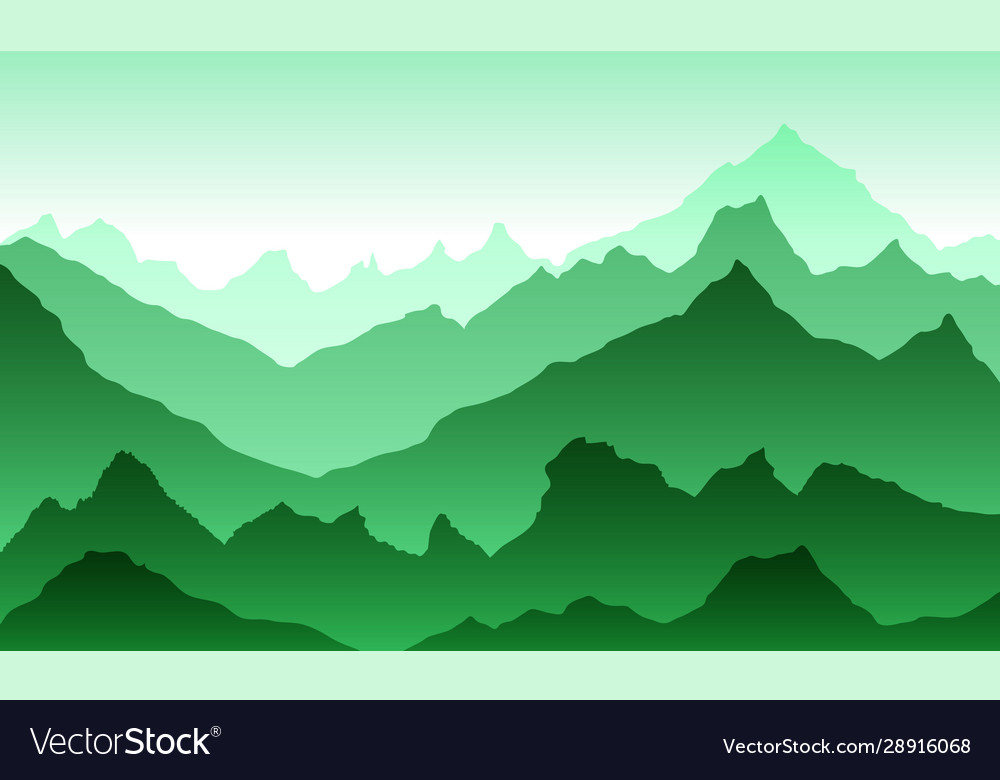 Mountains eps 10 background view green