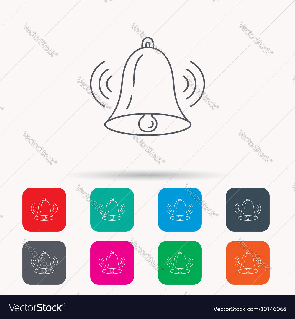 Ringing bell icon sound handbell sign Royalty Free Vector