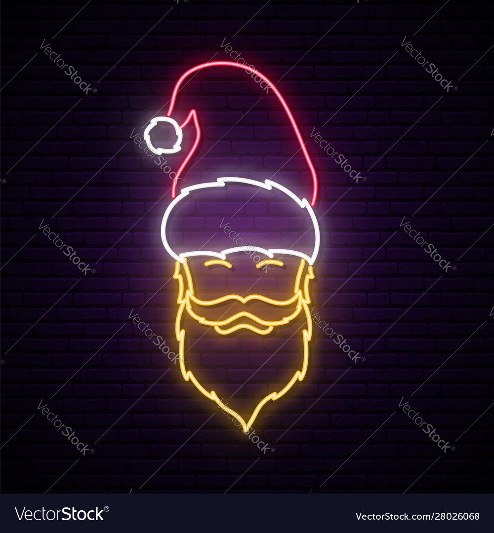 Santa claus with ginger beard wearing red hat