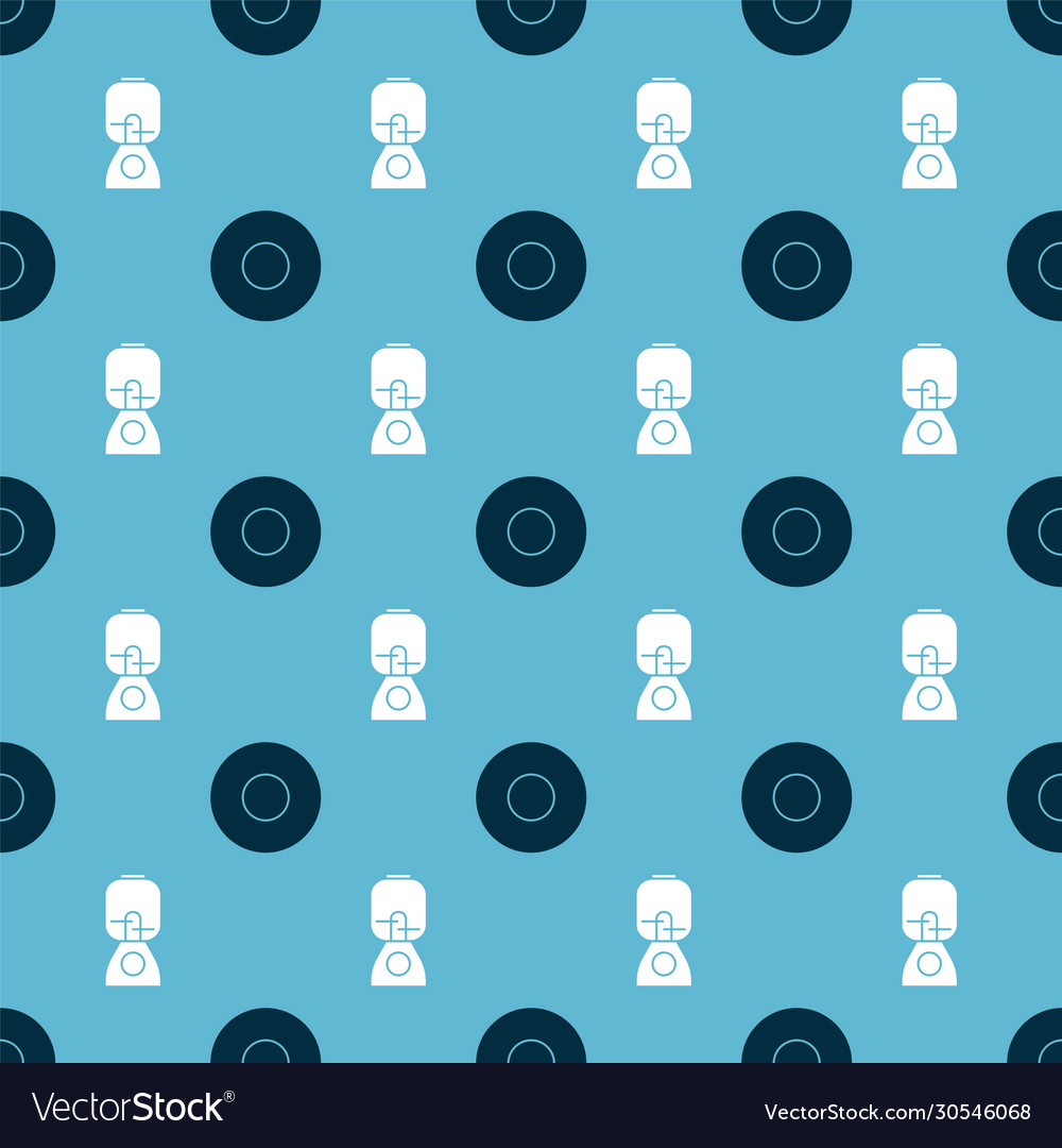 Set plate and blender on seamless pattern Vector Image Set plate and blender on seamless pattern