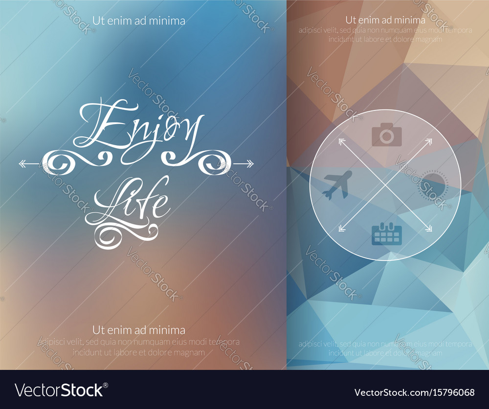 Triangle and blured abstract background