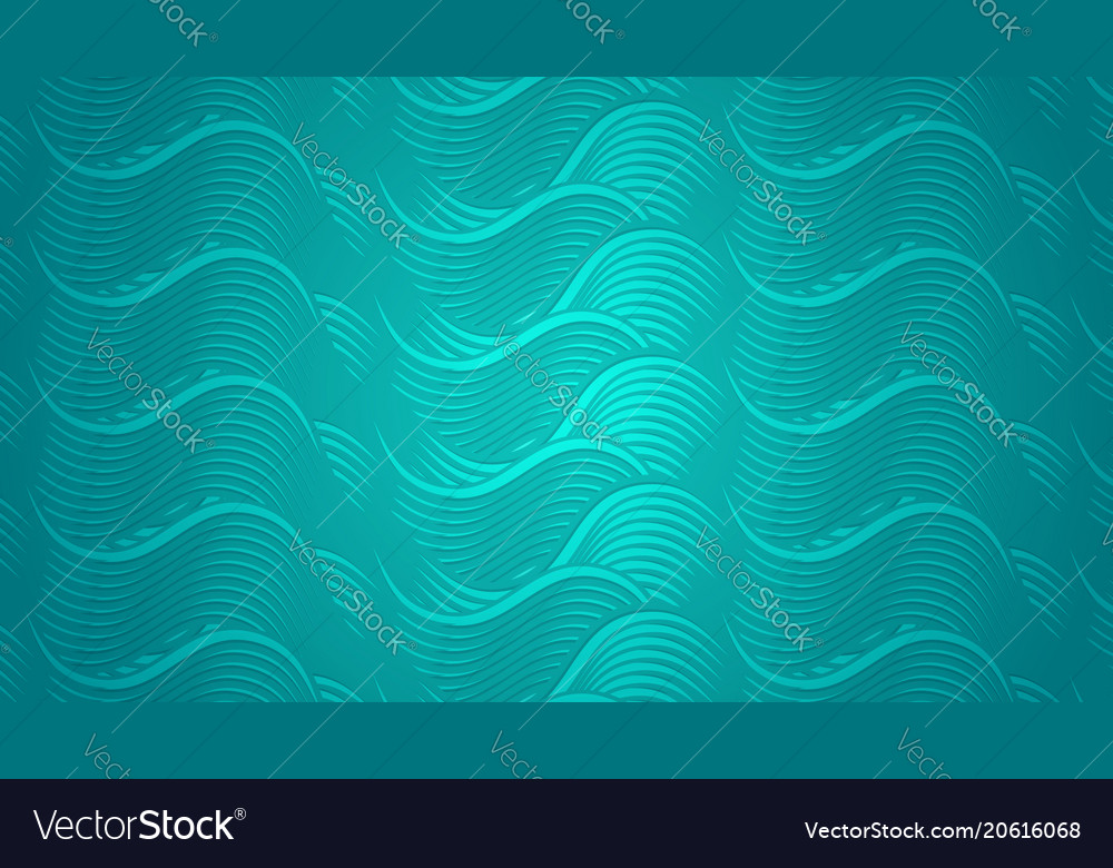 Turquoise waves pattern background