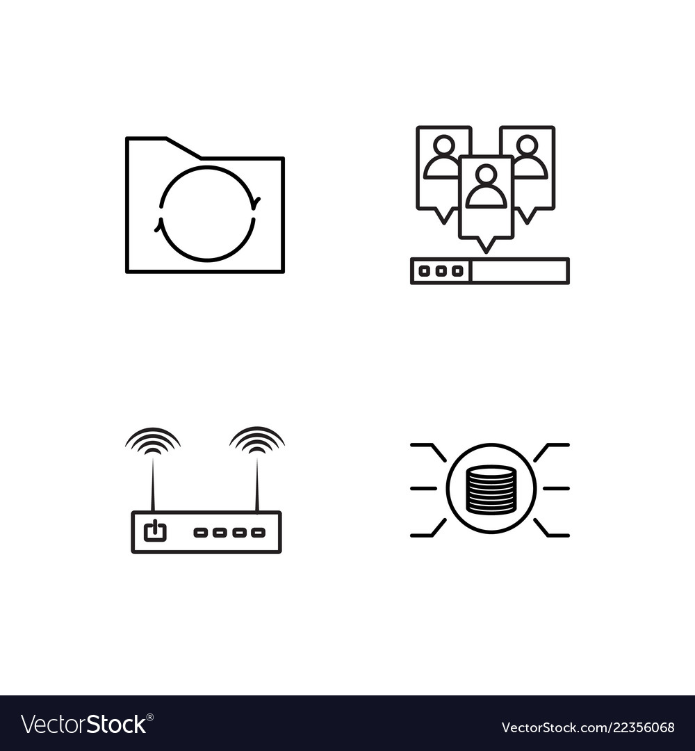 Web simple outlined icons set