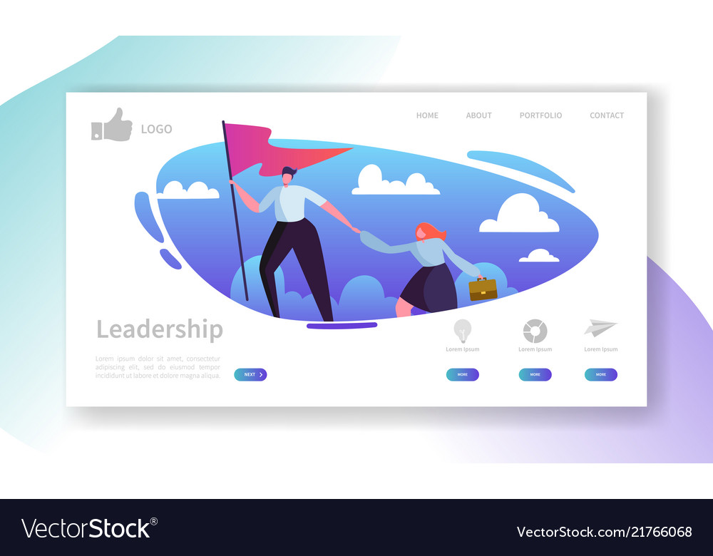 Website development landing page template vector image Website development landing page template