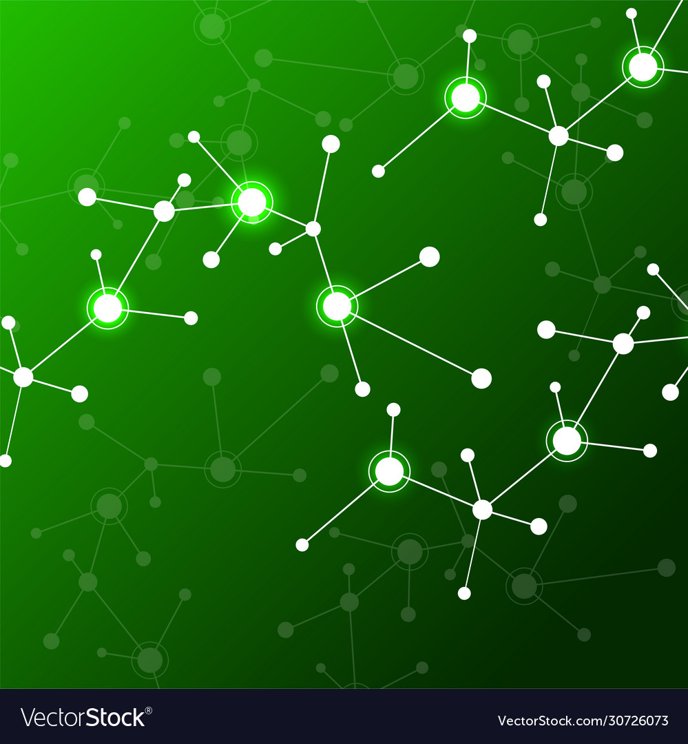 Abstract background molecules connected
