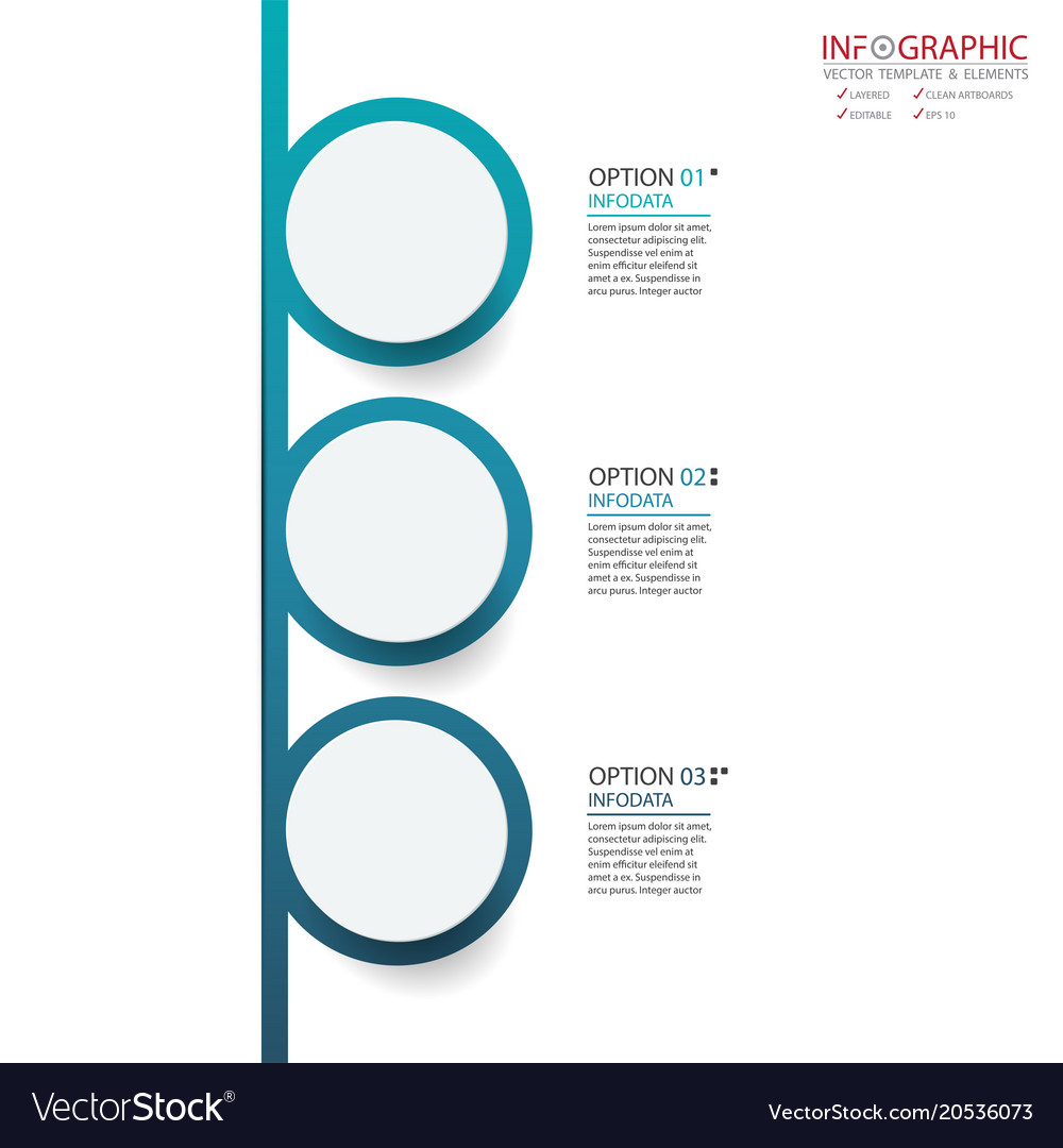 Abstract element infographics 3 option design