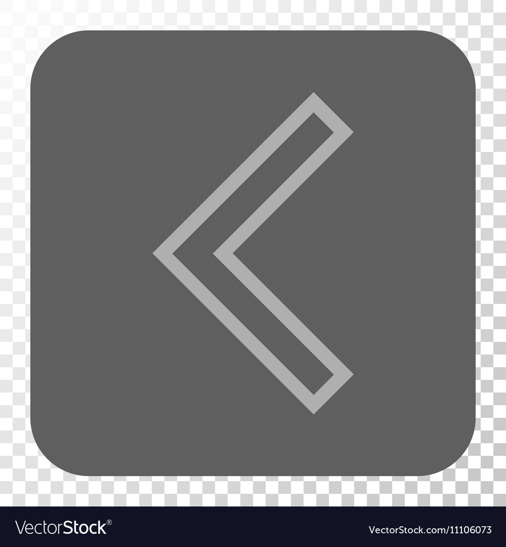 Arrowhead left rounded square button