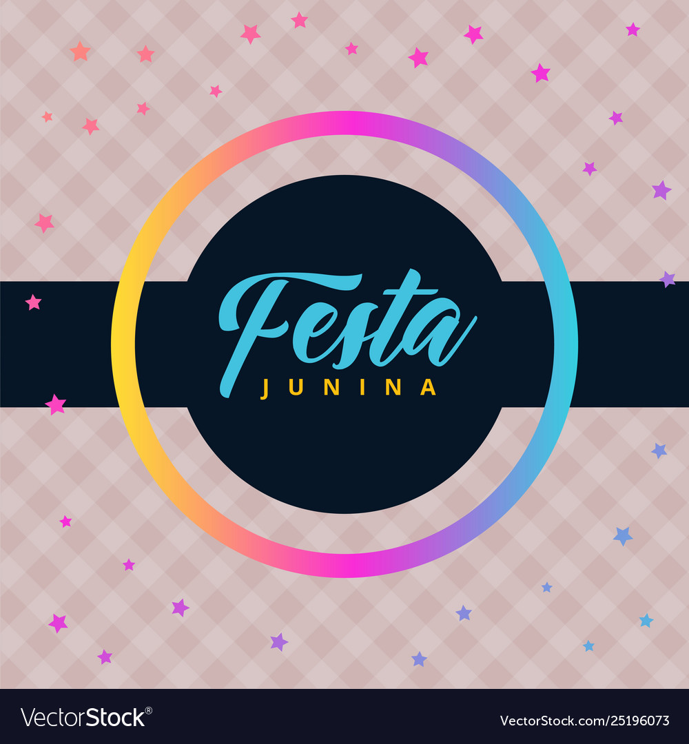 Brazilian june holiday festa junina background Vector Image