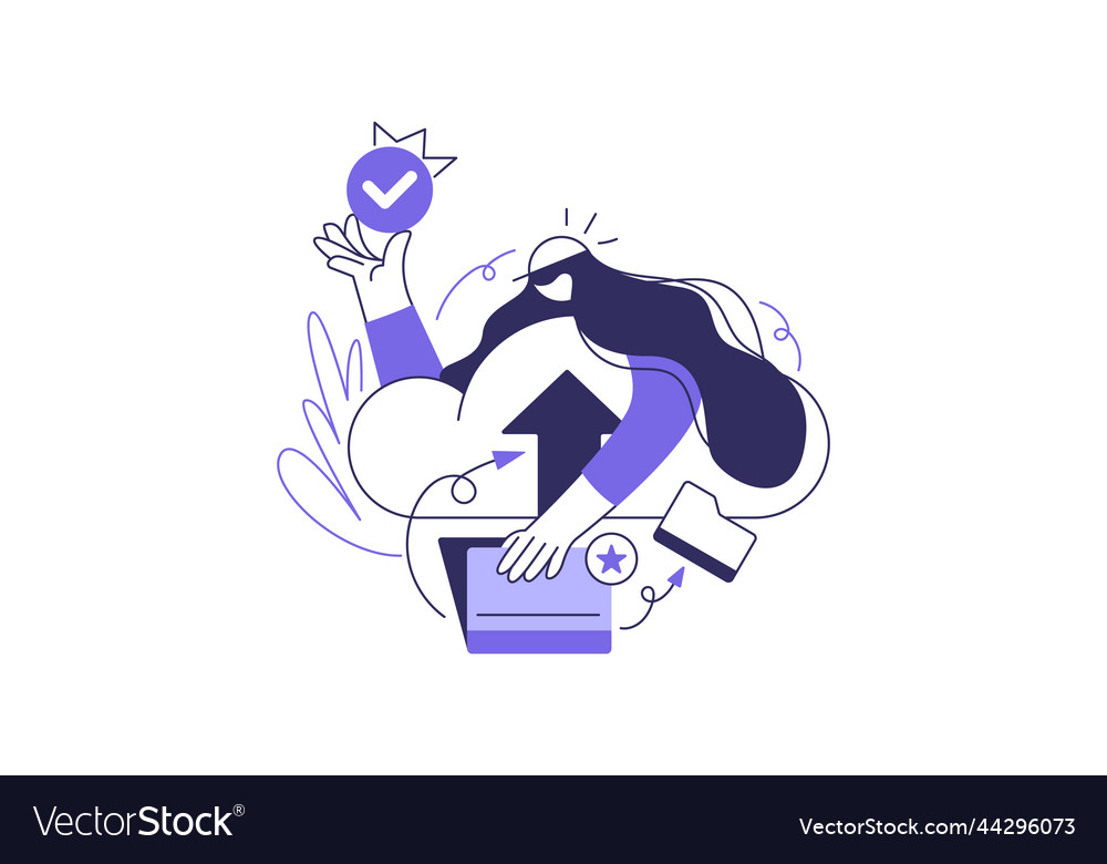 Business cloud computing data provision vector image Business cloud computing data provision