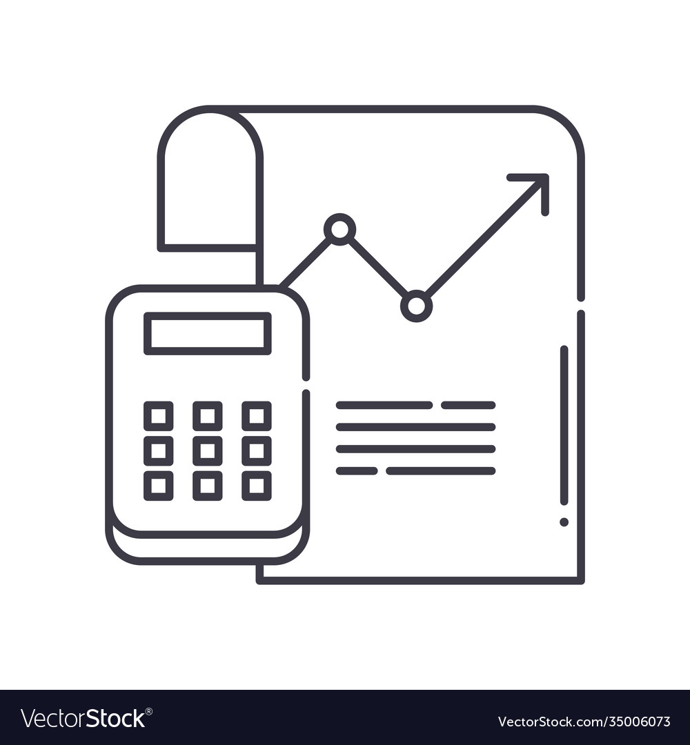 Econometrics icon linear isolated