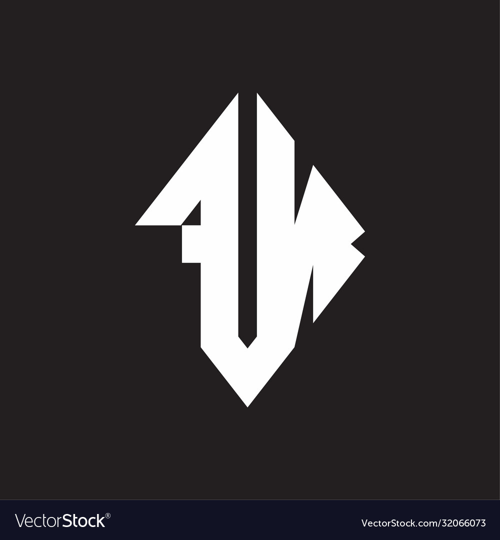 Fn logo monogram with sharp square design template Vector Image Fn logo monogram with sharp square design template