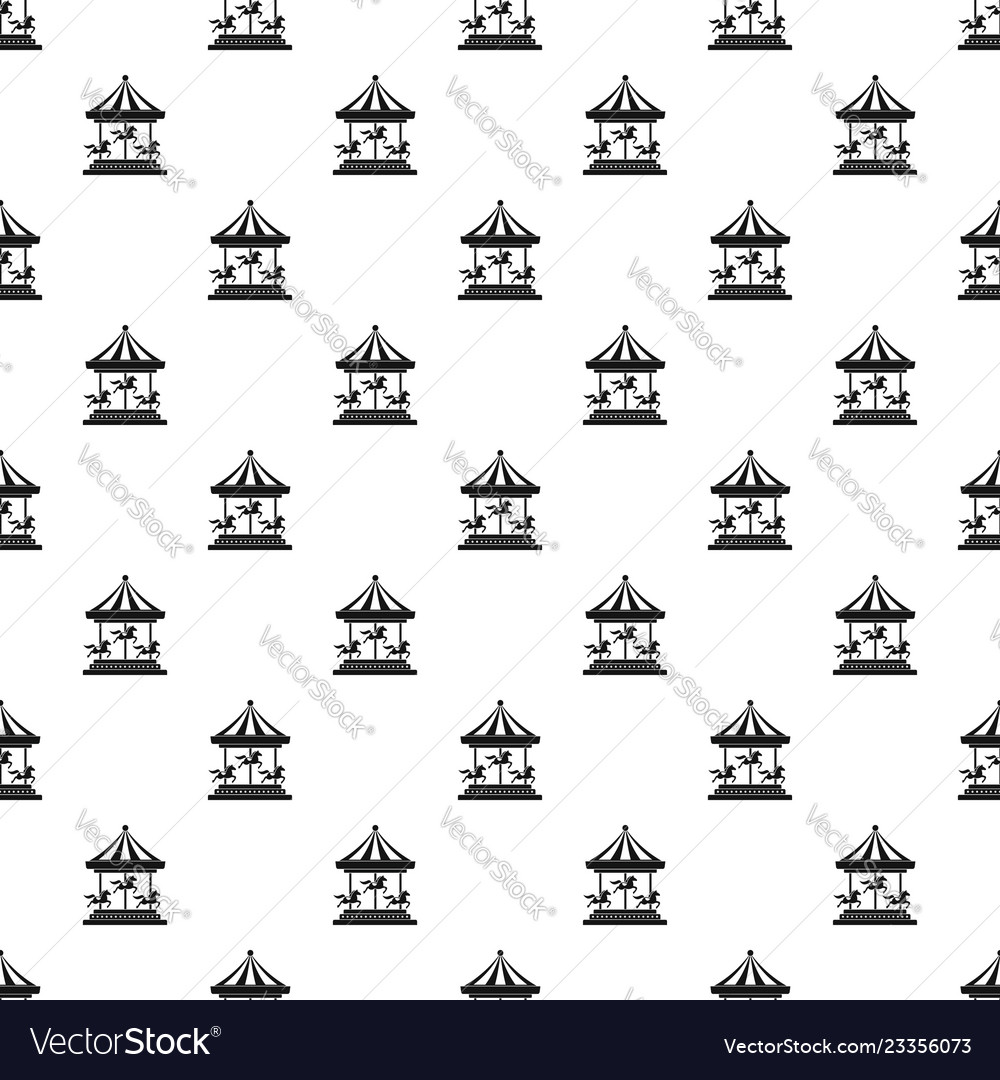 Horse carousel pattern seamless Royalty Free Vector Image