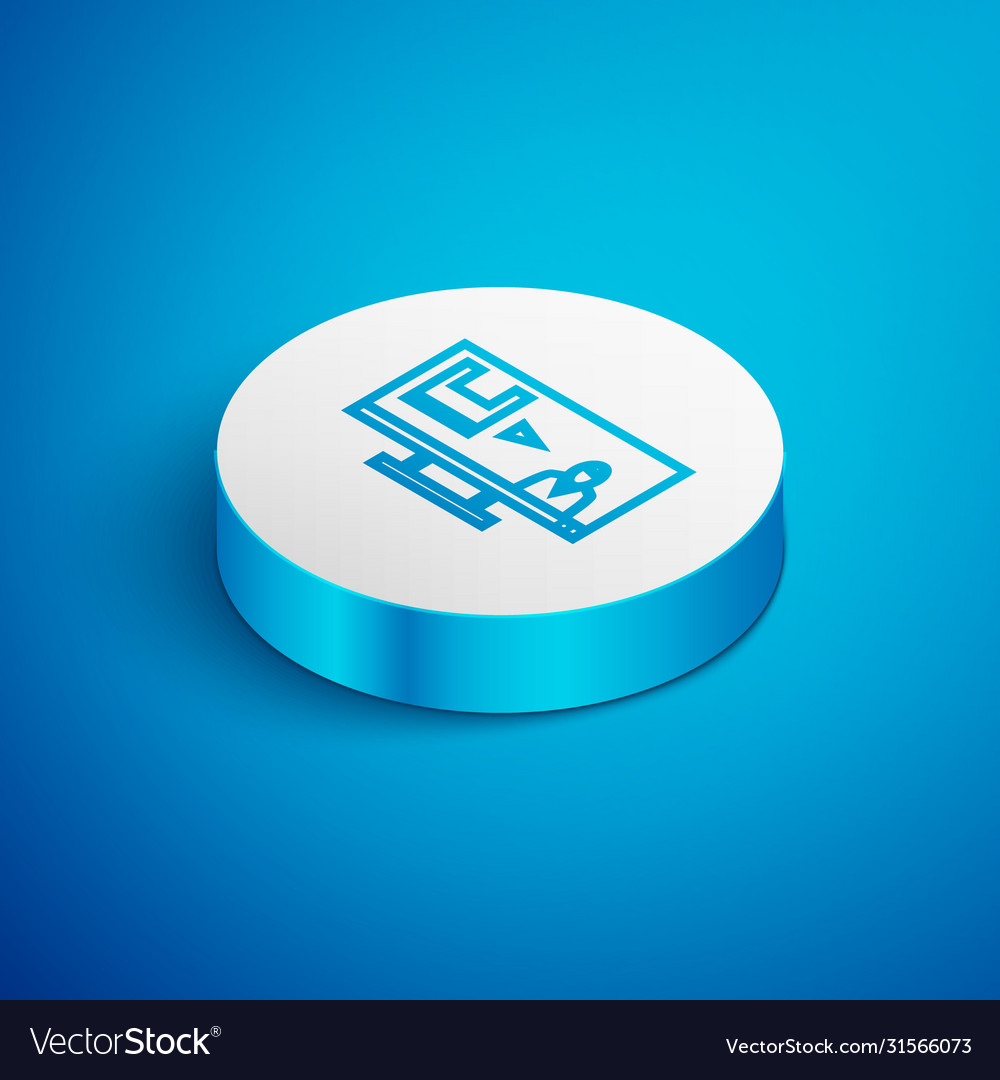 Isometric line stop plastic pollution icon