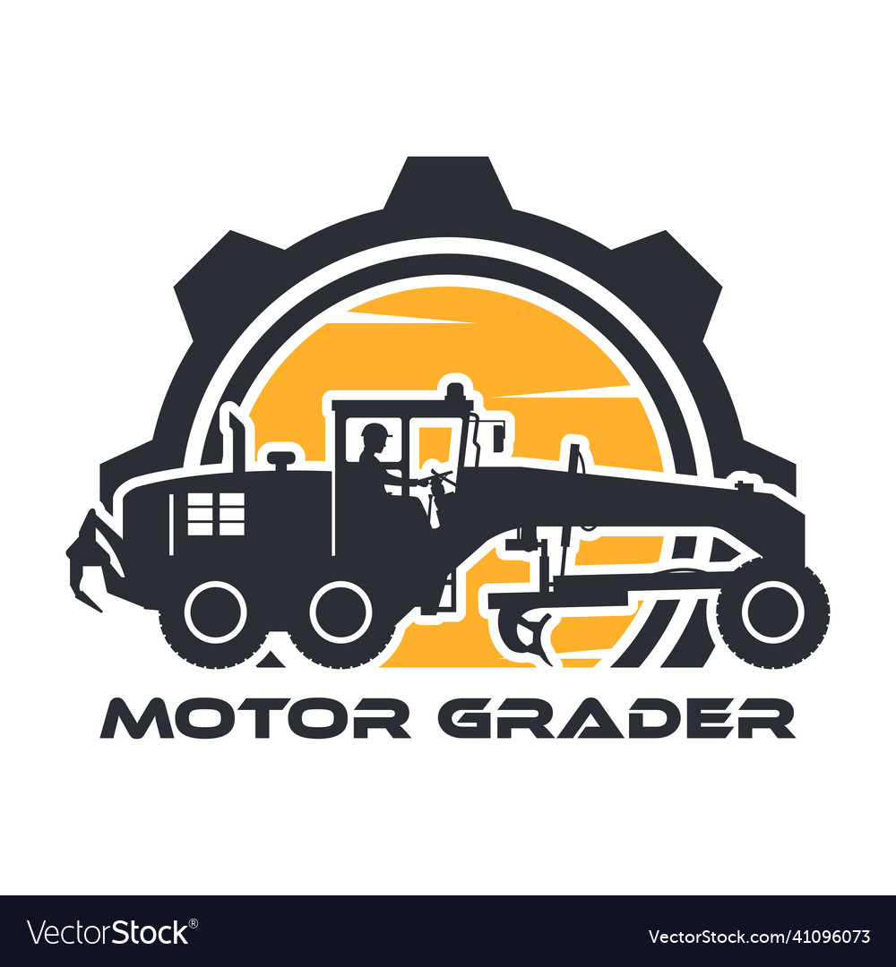 Motor Grader Icon with Operator