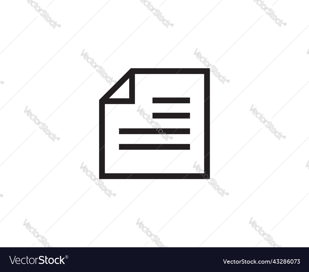 Note icon sign paper message or document page