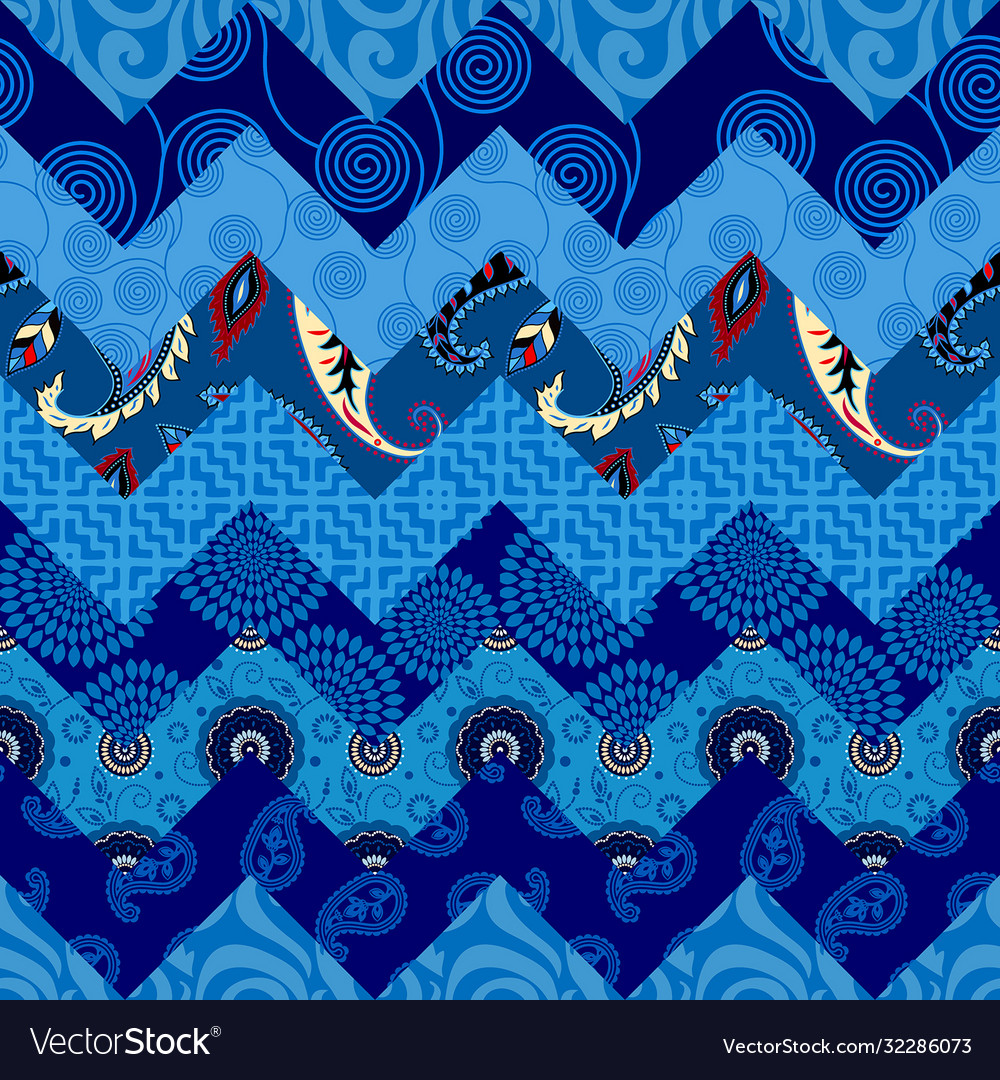 Patchwork textile pattern seamless quilting