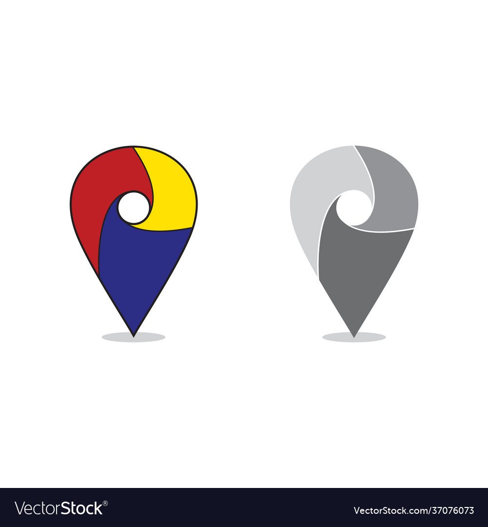 Pointer map design gps icon