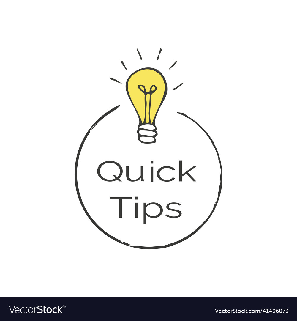 Quick tips information button textured message vector image Quick tips information button textured message