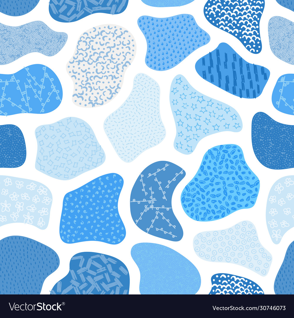 Seamless pattern with hand drawn abstract