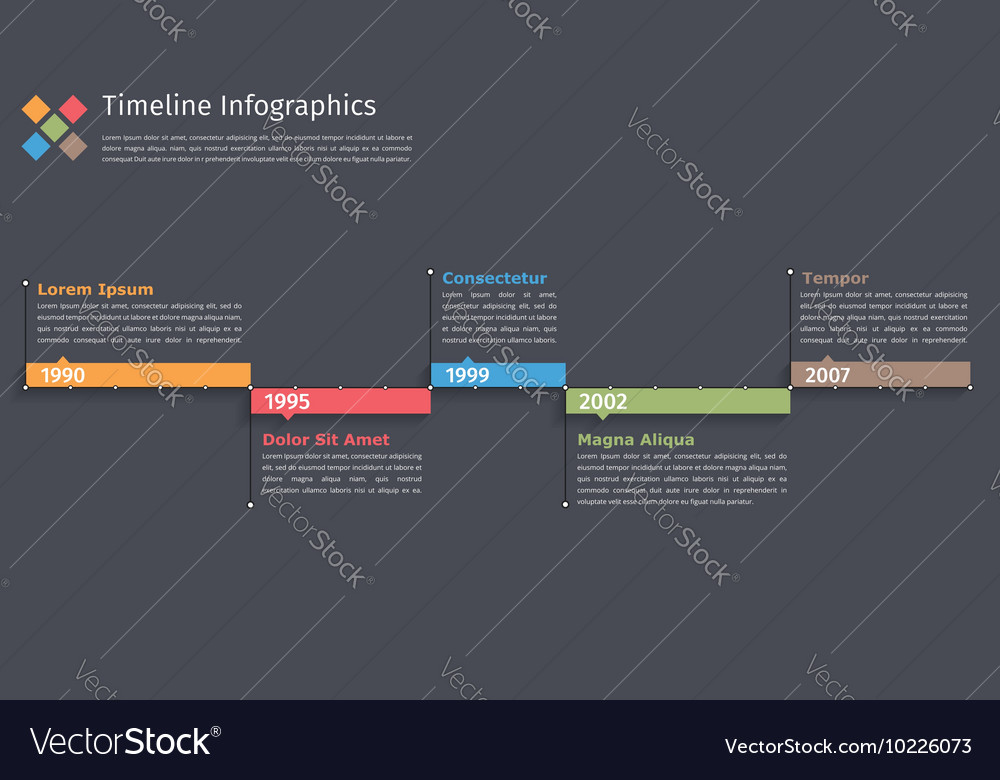 Timeline infographics Royalty Free Vector Image