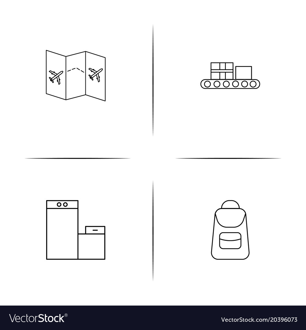 Travel simple linear icon setsimple outline icons