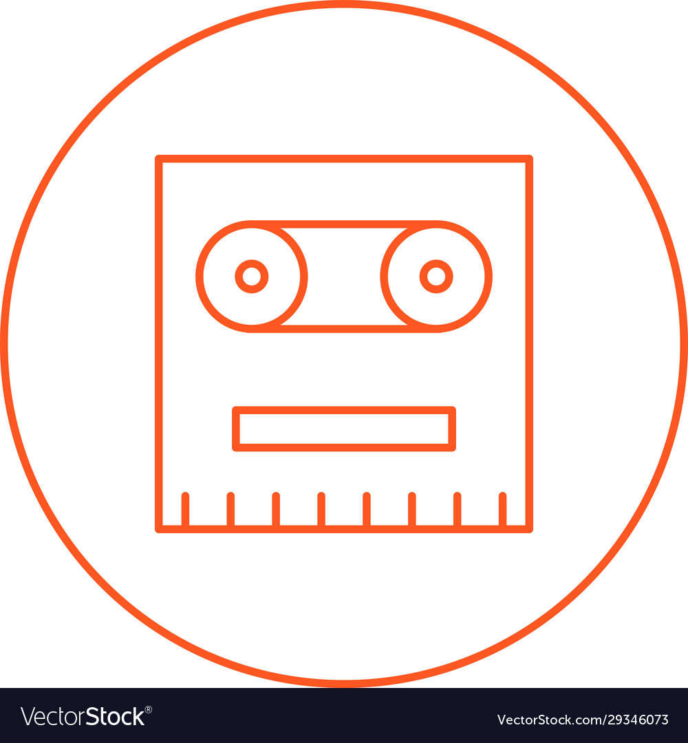 Unique recorder line icon