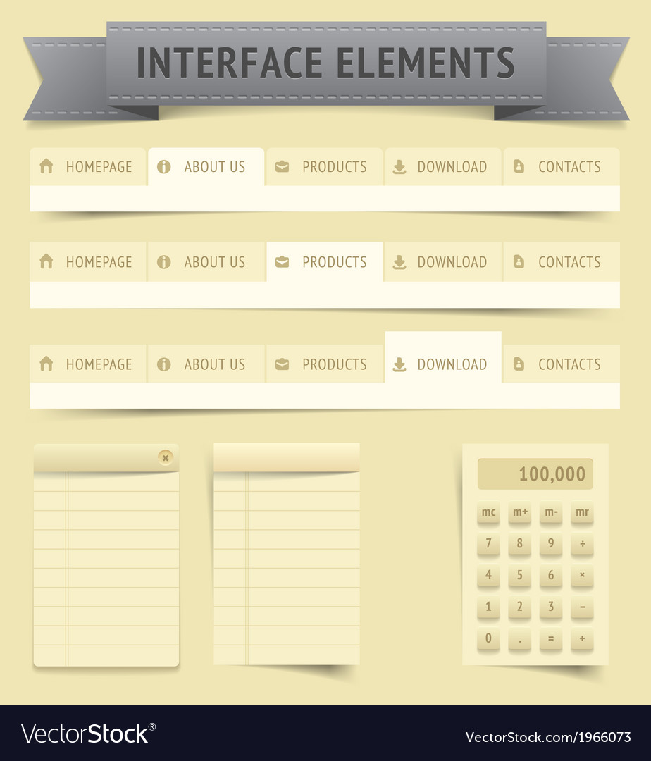 User interface elements