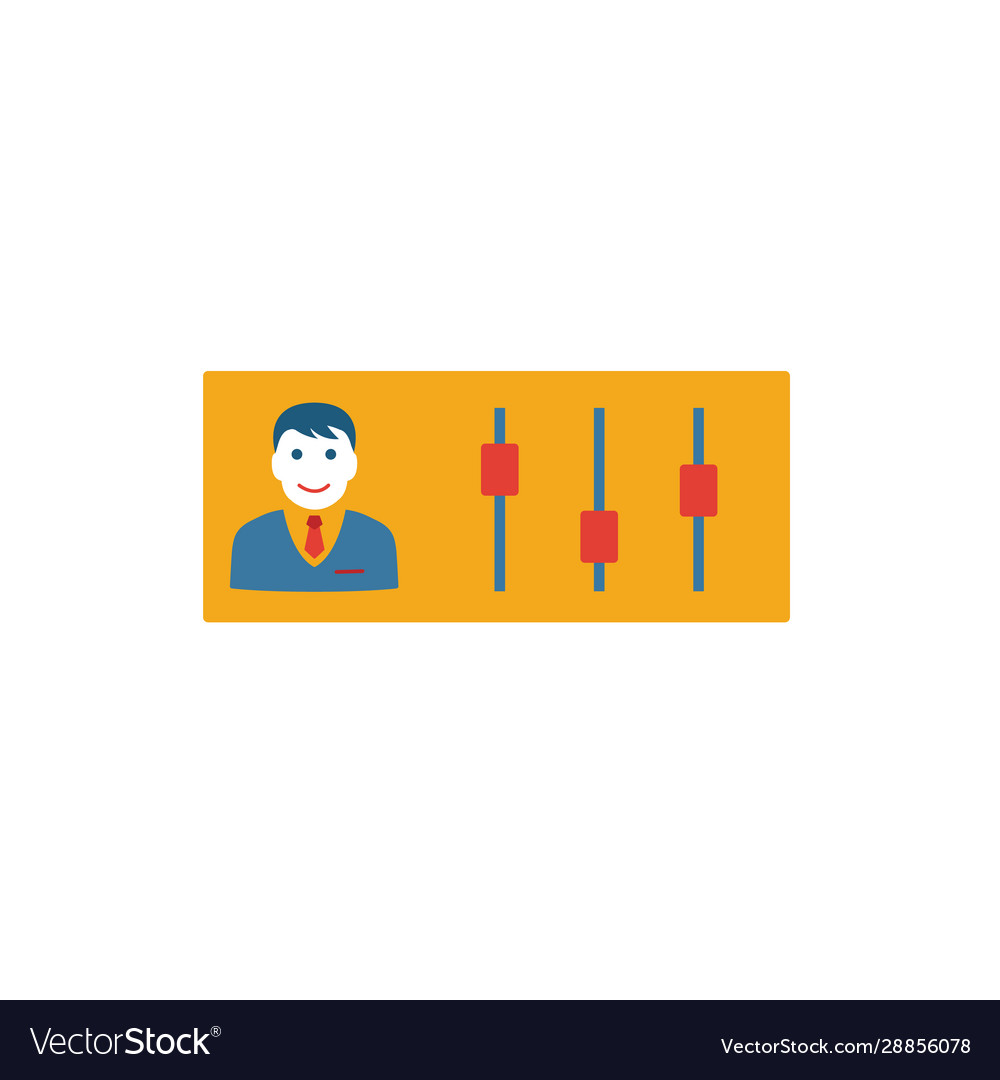 Agent console icon simple flat element from vector image Agent console icon simple flat element from