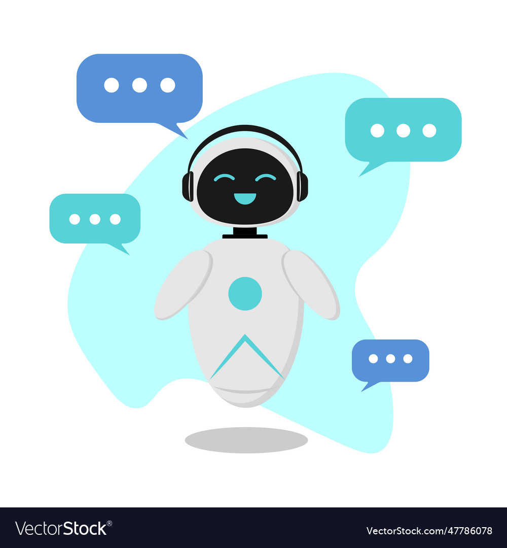 Character of the robot ai chatbot vector image Character of the robot ai chatbot