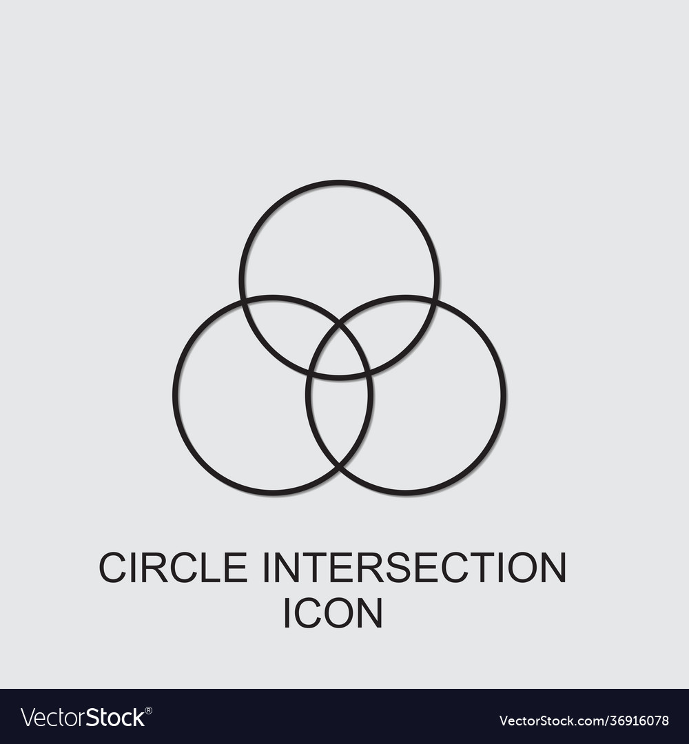 Circle intersection icon