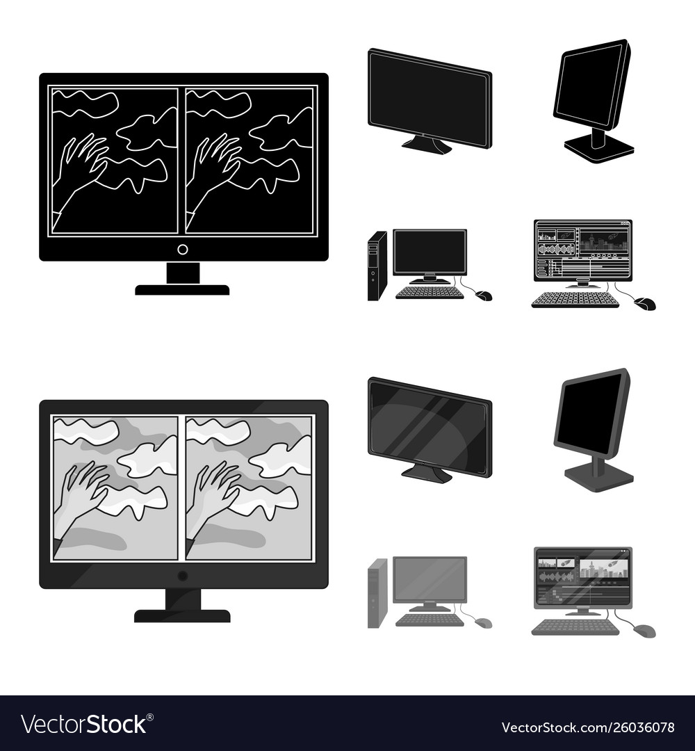 Design screen and computer logo set