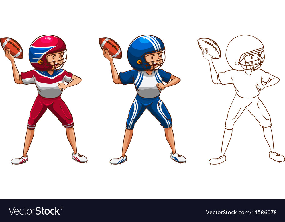 Drafting character for american football player