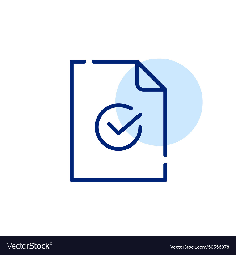 File and checkmark in circle pixel perfect